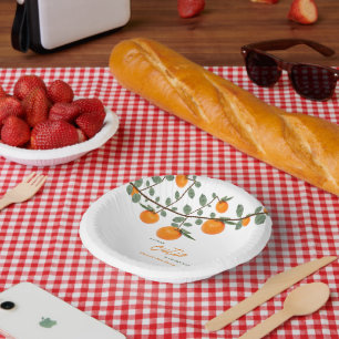 Bols En Carton Baby Shower Orange Mignon Genre Neutre