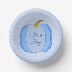 Bols En Carton Bébé Bleu mignon Citrouille Personnalisé