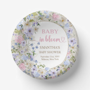Bols En Carton Bébé en fleur rose bleu violet arche Fleur sauvage