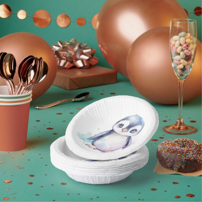 Bols En Carton Bébé Pingouin Bol en papier (Multi)