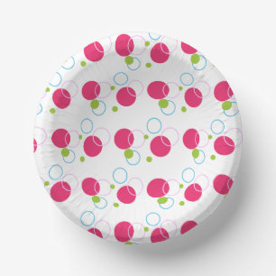 Bols En Carton Belle fête d'anniversaire Pois