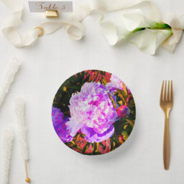 Bols En Carton Belle Peonies roses rond