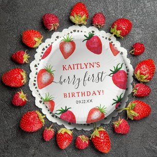 Bols En Carton Berry aux fraises sucrées Premier 1er anniversaire