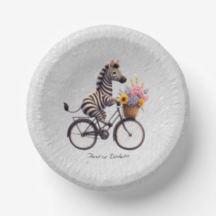 Bols En Carton Bicycle floral Zebra Paper Bowl