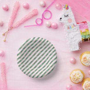 Bols En Carton Blush Rose Vert Pailleté Rayures Noël  
