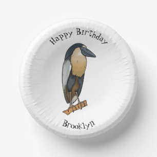 Bols En Carton Boat-billed heron bird cartoon