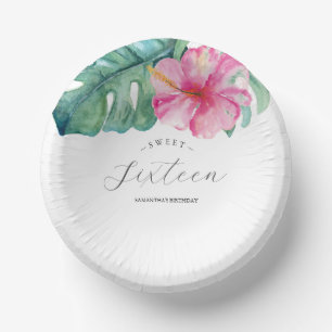 Bols En Carton Bocaux d'anniversaire doux 16 Tropical