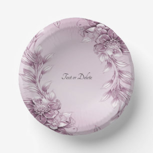 Bols En Carton Bocaux de papier de feuillage rose