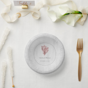 Bols En Carton Bocaux en papier Mariage à coques de conc rose