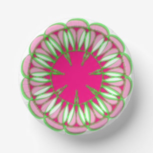 Bols En Carton bol de papier rose vif et vert