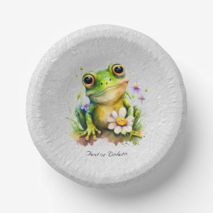Bols En Carton Bol en papier de grenouille à fleurs