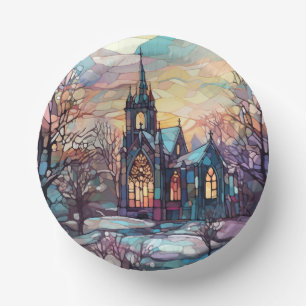 Bols En Carton Bol en papier d'église en vitrail