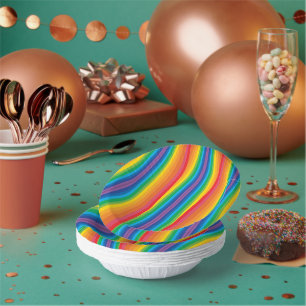 Bols En Carton Bol en papier Retro Rainbows