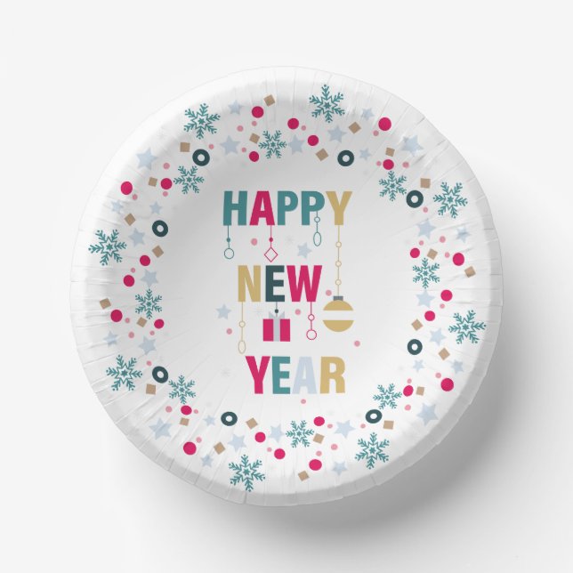 Bols En Carton Bonne fête du Nouvel An (Recto)