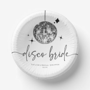 Bols En Carton Boule de disco argentée Mariée disco Enterrement d