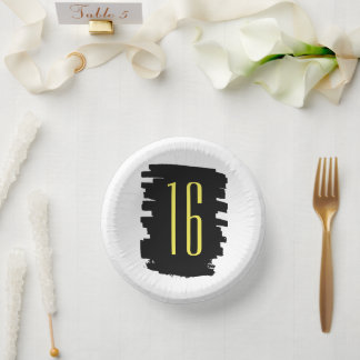 Bols En Carton Boule de papier moderne 16ème anniversaire