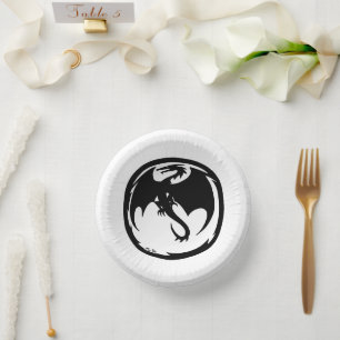 Bols En Carton Boules en papier blanc Black Dragon