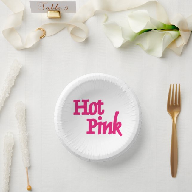 Bols En Carton Boules en papier blanc rose chaud (Mariage)