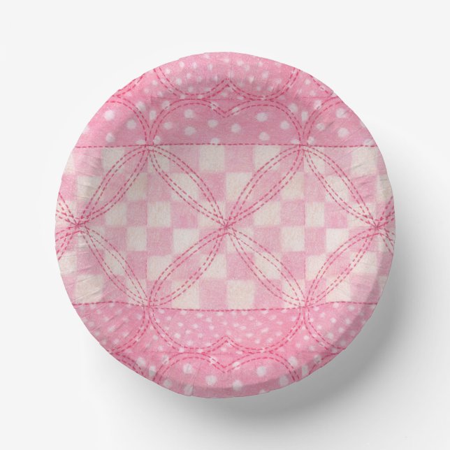 Bols En Carton BOULES EN Papier DE 7" EN COEUR ROSE (Recto)