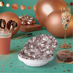 Bols En Carton Boules en papier de crânes de jungle