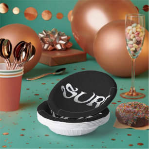 Bols En Carton Boules en papier noir surf