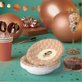 Bols En Carton Boules en papier orange Little Princess