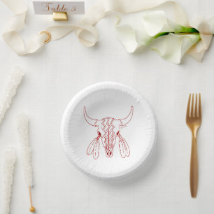 Bols En Carton Boules en papier Red Ghost Dance Buffalo