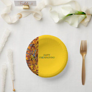 Bols En Carton Bright Gold Feuilles Thanksgiving Friendsgiving