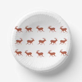 Bols En Carton Brown Deer Walking Festive Motif