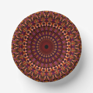 Bols En Carton Brown floral Mandala Design-48566