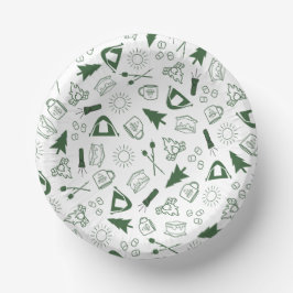 Bols En Carton Camp Bachelorette Livre vert Napkin