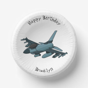 Bols En Carton Caricature d'avion de chasse militaire