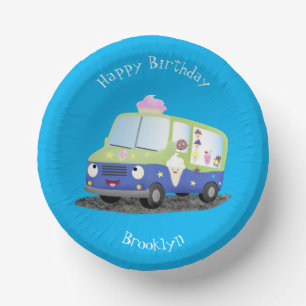 Bols En Carton Caricature de camion de glace joli