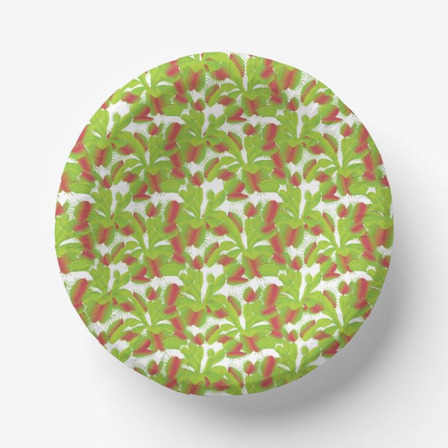 Bols En Carton Carnivore Vénus Flytrap Motif Floral (Recto)