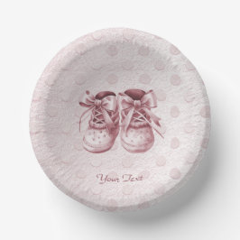 Bols En Carton Chaussures de bébé rose bol en papier