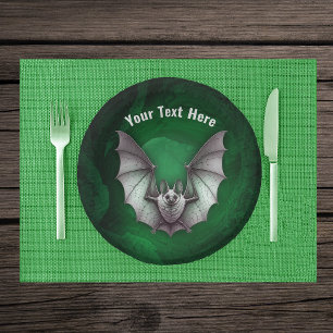 Bols En Carton Chauve-souris grise volante grotte verte lumineuse