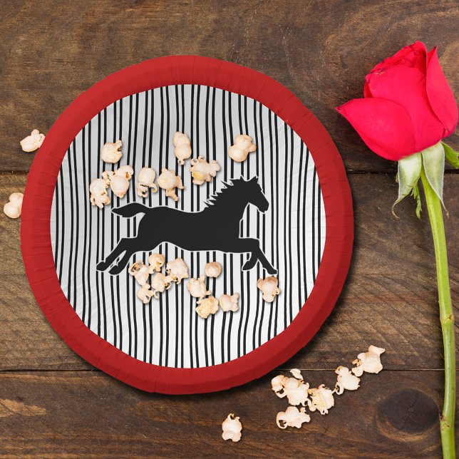 Bols En Carton Cheval Silhouette Noir Blancs Derby (Créateur téléchargé)