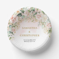 Chic aquarelle bleu fleurs eucalyptus mariage