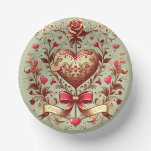 Bols En Carton Coeur vintage Valentine's day xoxo