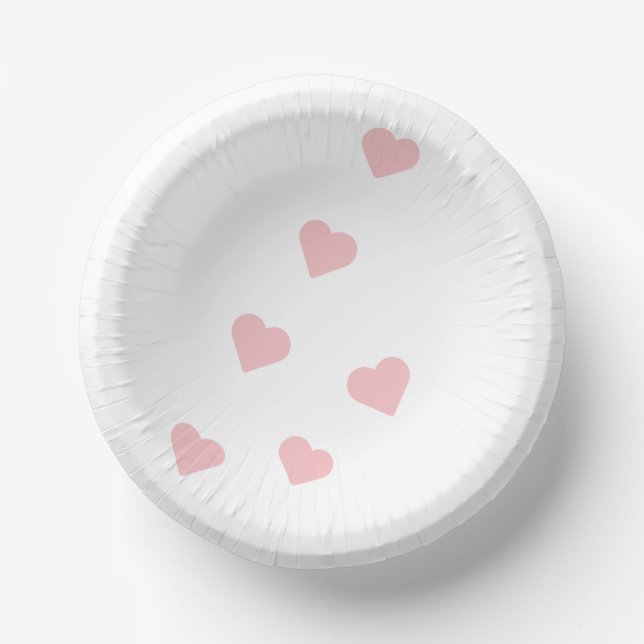 Bols En Carton Coeurs roses (Recto)