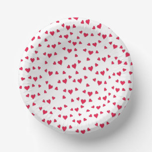 Bols En Carton Coeurs rouges mignon Whimsical Simple Minimaliste