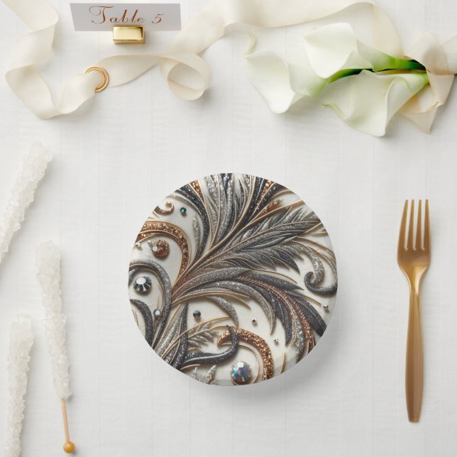 Bols En Carton Conception Baroque somptueuse avec aspect pierre p (Mariage)