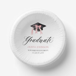 Bols En Carton Coquette de chou rose moderne Diplômé