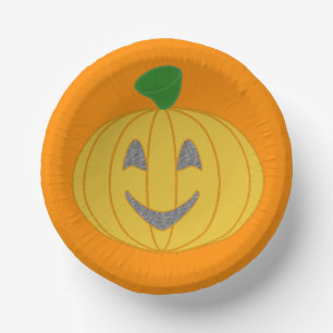 Bols En Carton Costume Citrouille gai Design Halloween Orange