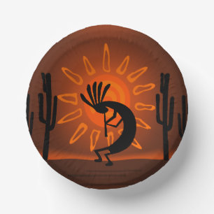 Bols En Carton Coucher de soleil brun Kokopelli Sun