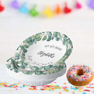 Bols En Carton Couronne de eucalyptus pour Baby Shower