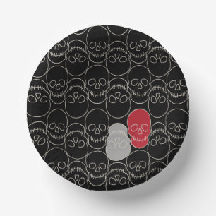 Bols En Carton Crânes - Noir de chauve-souris et Blanc d'os
