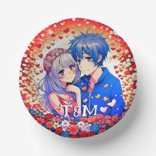 Bols En Carton Cute Anime Mariage à thème