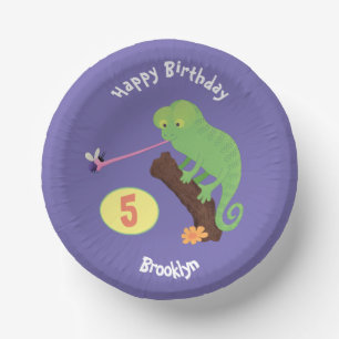 Bols En Carton Cute chameleon attraper un dessin animé d'annivers