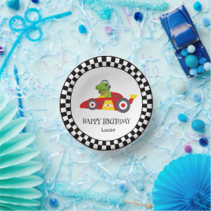 Bols En Carton Cute Dinosaur Anniversaire voiture de course enfan